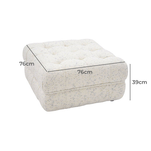 EVER DREAMING LIVING BEIGE ELLA 4 SEATER WOOL-BLEND SOFA & OTTOMAN SET