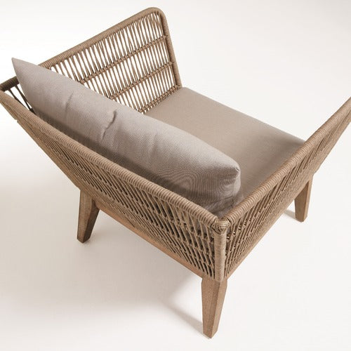 LINEA FURNITURE BEIGE VELMA ROPE OUTDOOR ARMCHAIR