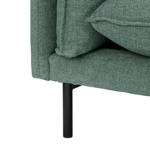 OCEAN GREEN BELLAMY 3 SEATER SOFA WITH CHAISE