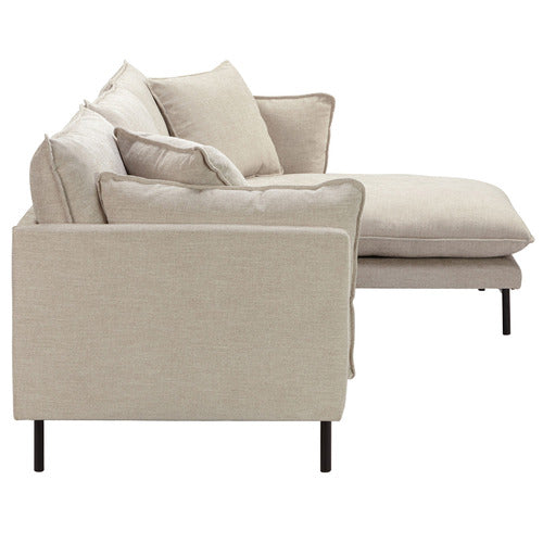 NATURAL BELLAMY 3 SEATER SOFA WITH CHAISE