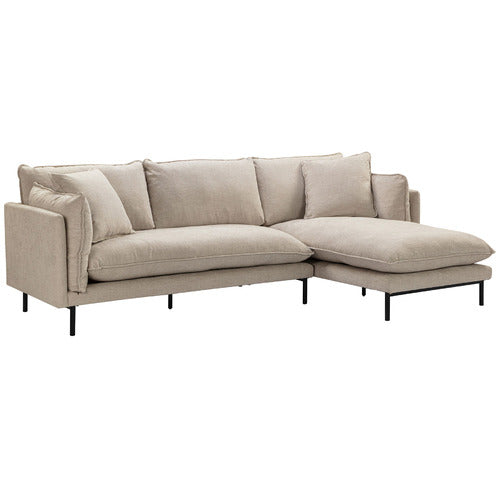 NATURAL BELLAMY 3 SEATER SOFA WITH CHAISE