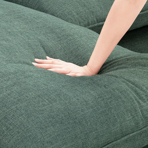 OCEAN GREEN BELLAMY 3 SEATER SOFA WITH CHAISE
