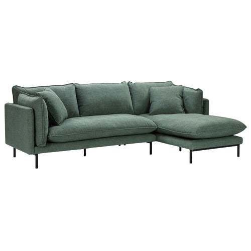 OCEAN GREEN BELLAMY 3 SEATER SOFA WITH CHAISE