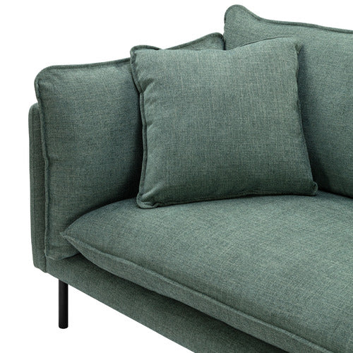 OCEAN GREEN BELLAMY 3 SEATER SOFA WITH CHAISE