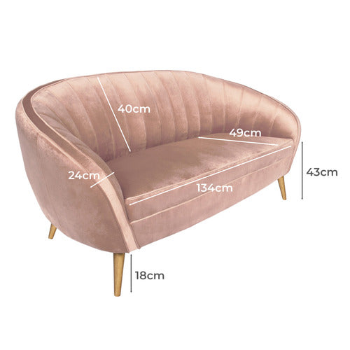 BROOKLYN AND BELLA BERNIER VELVET SOFA