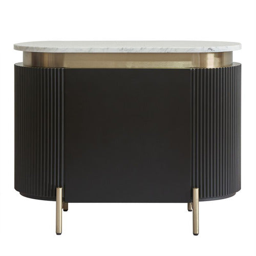 REXINGTON HOME BETTY CARRARA MARBLE BEDSIDE TABLE