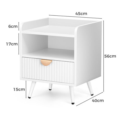 HOXTON ROOM BEXLEY 1 DRAWER BEDSIDE TABLE