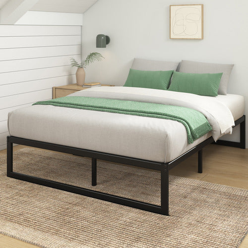 STUDIO HOME BLACK BEIER METAL BED BASE