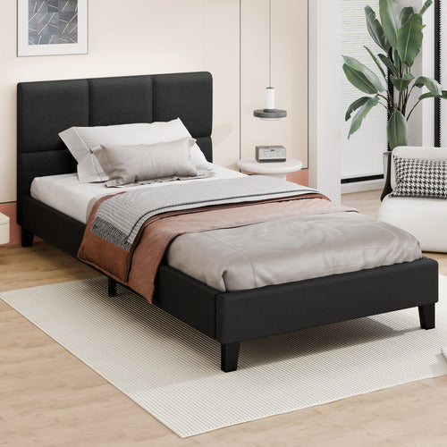 HOXTON ROOM BLACK CASSANDRA UPHOLSTERED BED