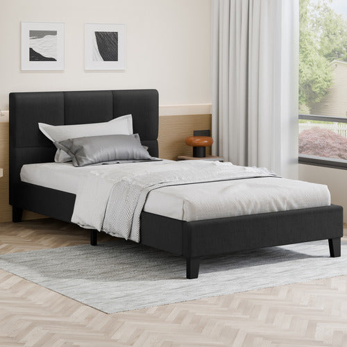 HOXTON ROOM BLACK CASSANDRA UPHOLSTERED BED