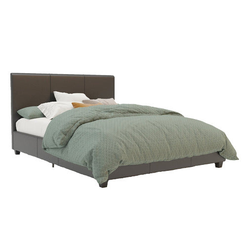 RAWSON & CO BLACK COMO PU LEATHER BED FRAME
