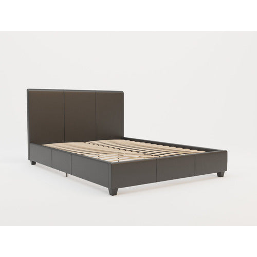 RAWSON & CO BLACK COMO PU LEATHER BED FRAME