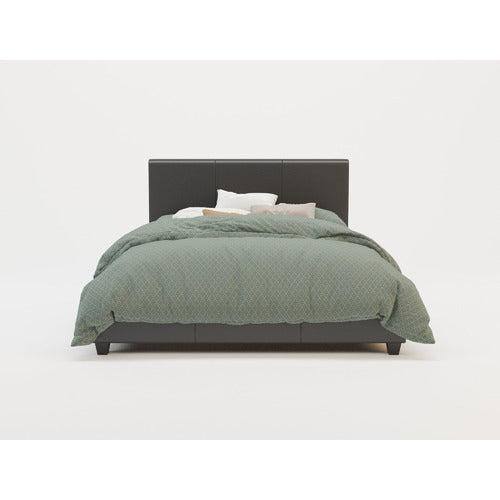 RAWSON & CO BLACK COMO PU LEATHER BED FRAME