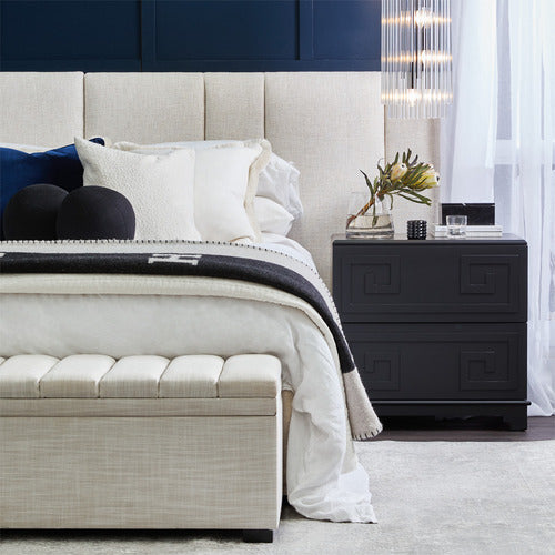 REXINGTON HOME BLACK GERMAINE BEDSIDE TABLE