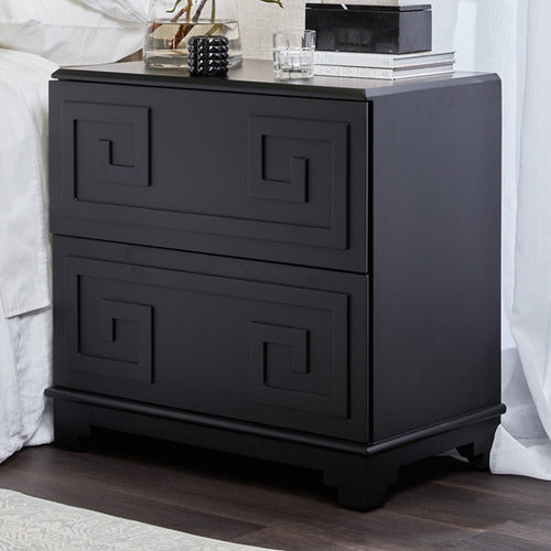 REXINGTON HOME BLACK GERMAINE BEDSIDE TABLE