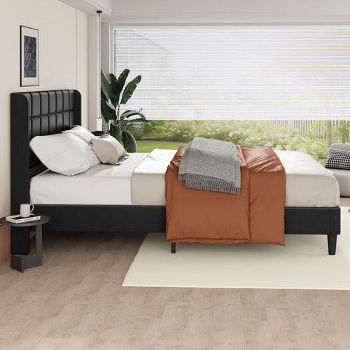 HOXTON ROOM BLACK HOBBS FAUX LEATHER BED FRAME
