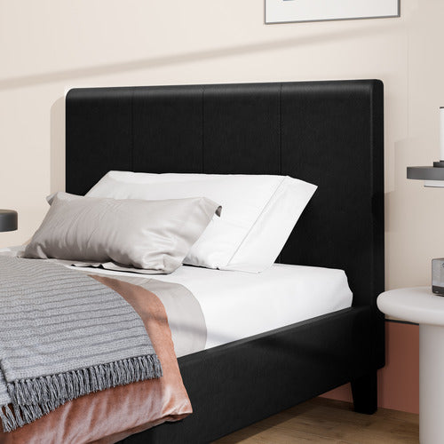 HOXTON ROOM BLACK KYLE FAUX LEATHER BED