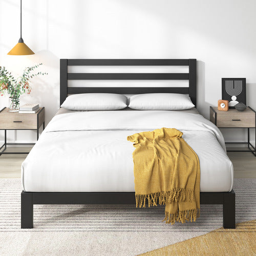 STUDIO HOME BLACK SHARI STEEL QUEEN BED