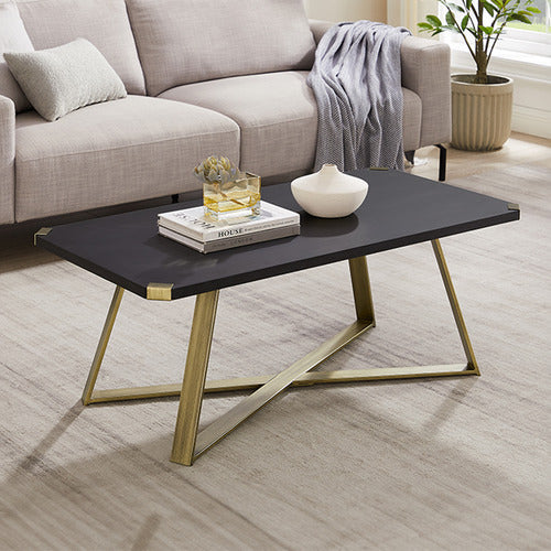 MONUMENT FURNITURE BLACK & GOLD ATHENA COFFEE TABLE
