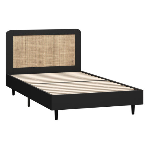 LIVING FUSION BLACK DAHLIA RATTAN BED FRAME