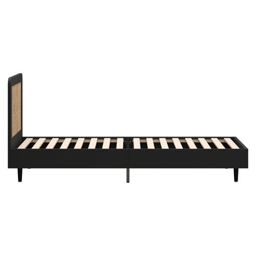 LIVING FUSION BLACK DAHLIA RATTAN BED FRAME