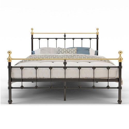 RAWSON & CO BLACK & GOLD ELIZABETH STEEL BED