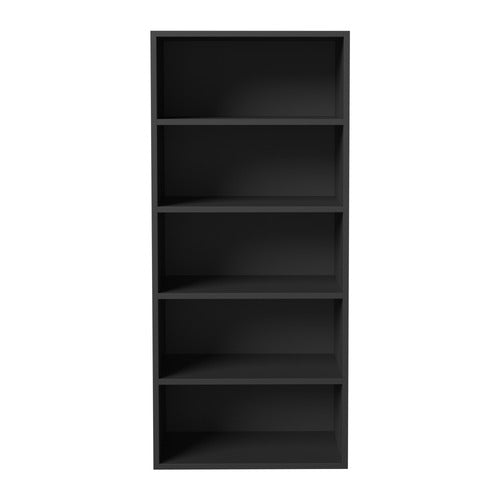 LIVING FUSION BLACK CASSANDRA 5 SHELF WARDROBE