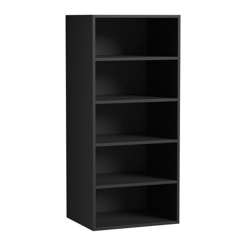 LIVING FUSION BLACK CASSANDRA 5 SHELF WARDROBE