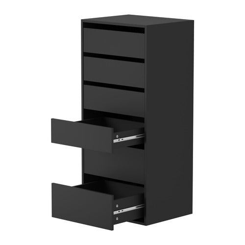 LIVING FUSION BLACK CASSANDRA 6 DRAWER WARDROBE
