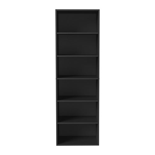 LIVING FUSION BLACK CASSANDRA 6 SHELF WARDROBE
