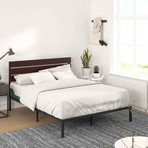 STUDIO HOME BLACK CIRIA METAL & BAMBOO BED