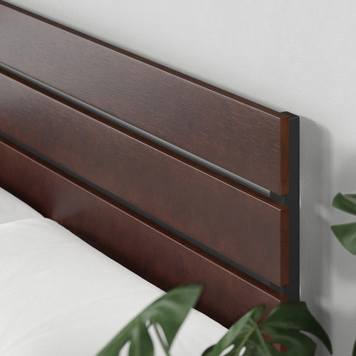 STUDIO HOME BLACK CIRIA METAL & BAMBOO BED