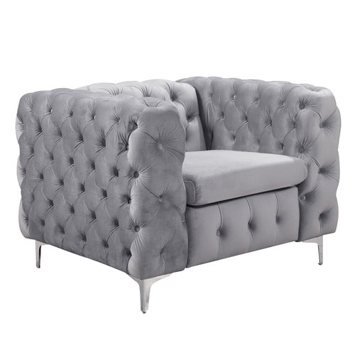 SOUTHERN STYLERS BLACK EDDARD VELVET ARMCHAIR