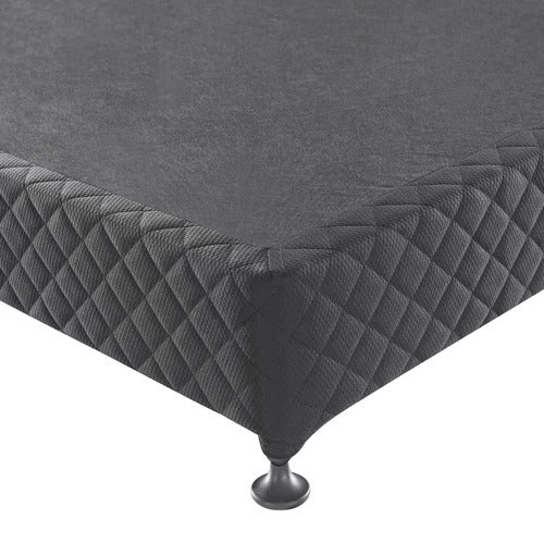 SOUTHERN STYLERS BLACK GABBIE UPHOLSTERED BED BASE