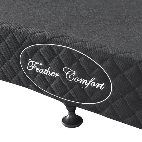 SOUTHERN STYLERS BLACK GABBIE UPHOLSTERED BED BASE