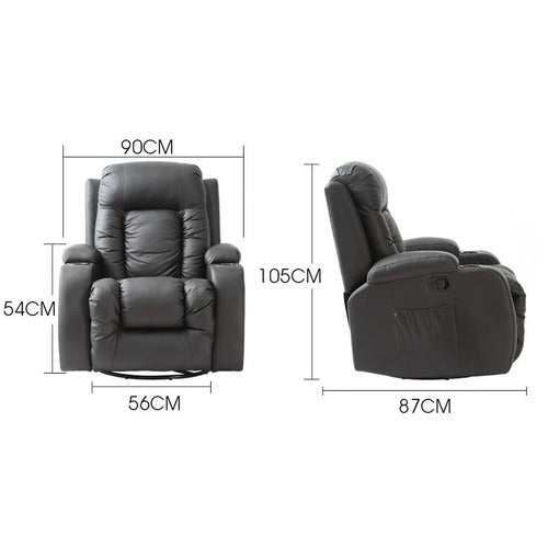 OAKLEIGH HOME GABIN FAUX LEATHER MASSAGE CHAIR
