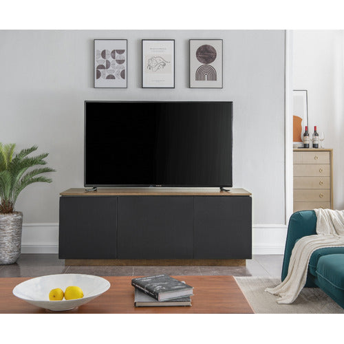 MONUMENT FURNITURE BLACK HOLLYWOOD TV CABINET
