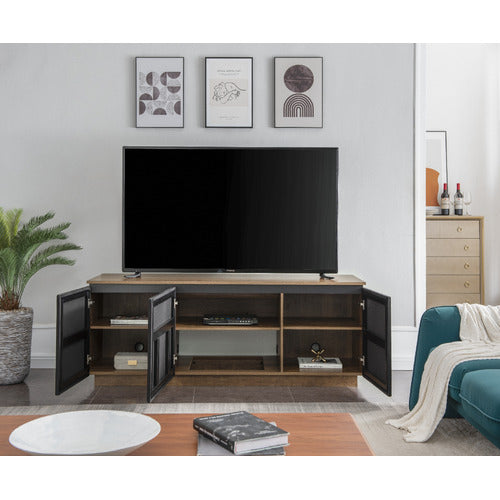 MONUMENT FURNITURE BLACK HOLLYWOOD TV CABINET