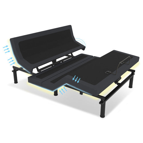 BEDFORD HOME BLACK NUNEZ STEEL MOTION LONG SINGLE BED