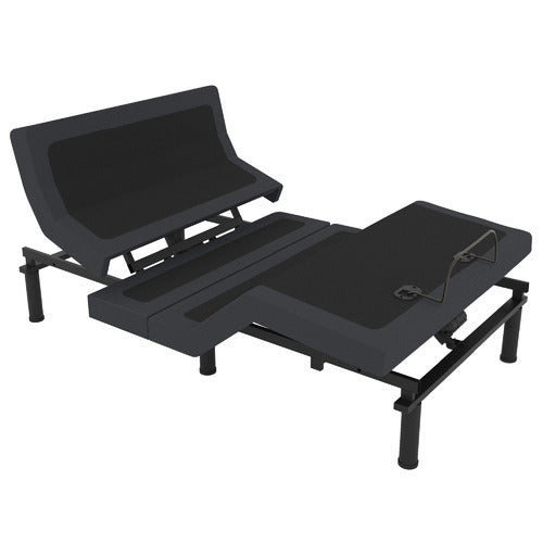 BEDFORD HOME BLACK NUNEZ STEEL MOTION LONG SINGLE BED
