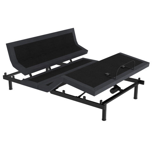 BEDFORD HOME BLACK NUNEZ STEEL MOTION LONG SINGLE BED
