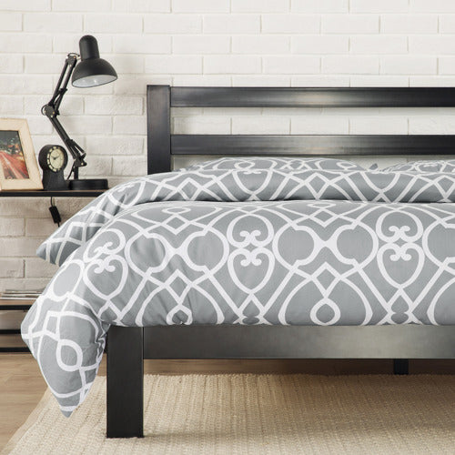 STUDIO HOME BLACK SHARI STEEL QUEEN BED