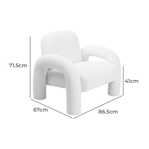 EVER DREAMING LIVING BLAIRE TEDDY ACCENT CHAIR