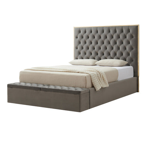 SOUTHERN STYLERS BLAISE UPHOLSTERED BED FRAME WITH STORAGE