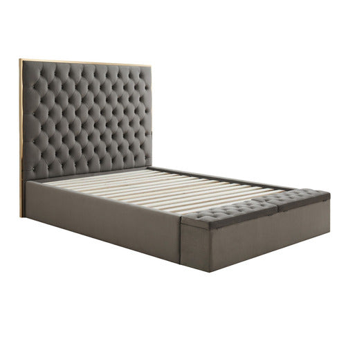 SOUTHERN STYLERS BLAISE UPHOLSTERED BED FRAME WITH STORAGE