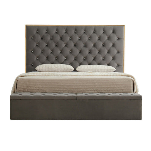 SOUTHERN STYLERS BLAISE UPHOLSTERED BED FRAME WITH STORAGE