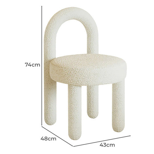 MODERN COLLECTIVE BLANCA BOUCLE ACCENT CHAIR