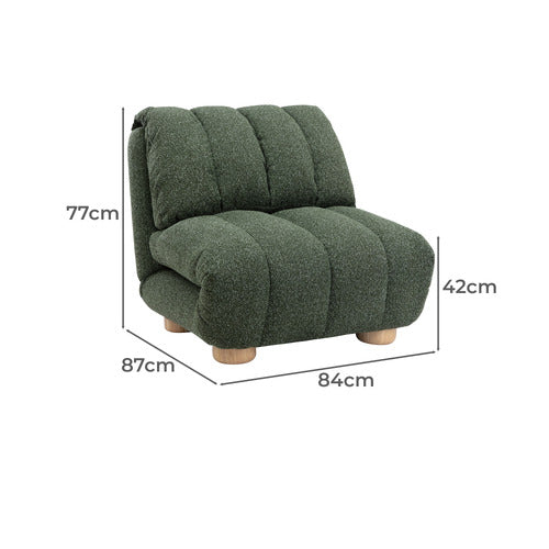 BLISS UPHOLSTERED SINGLE SOFA BED