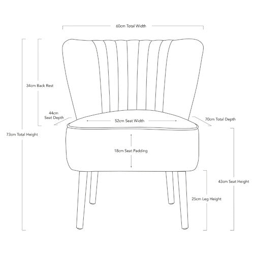 BROOKLYN AND BELLA LINDEN VELVET SLIPPER CHAIR