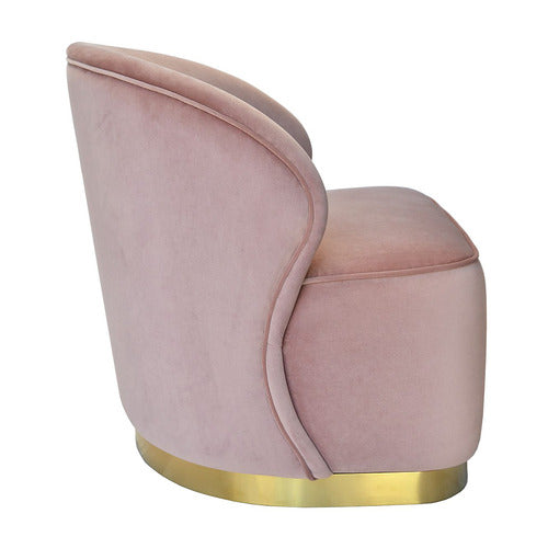 BROOKLYN AND BELLA BLUSH EOGNAGH VELVET ACCENT CHAIR